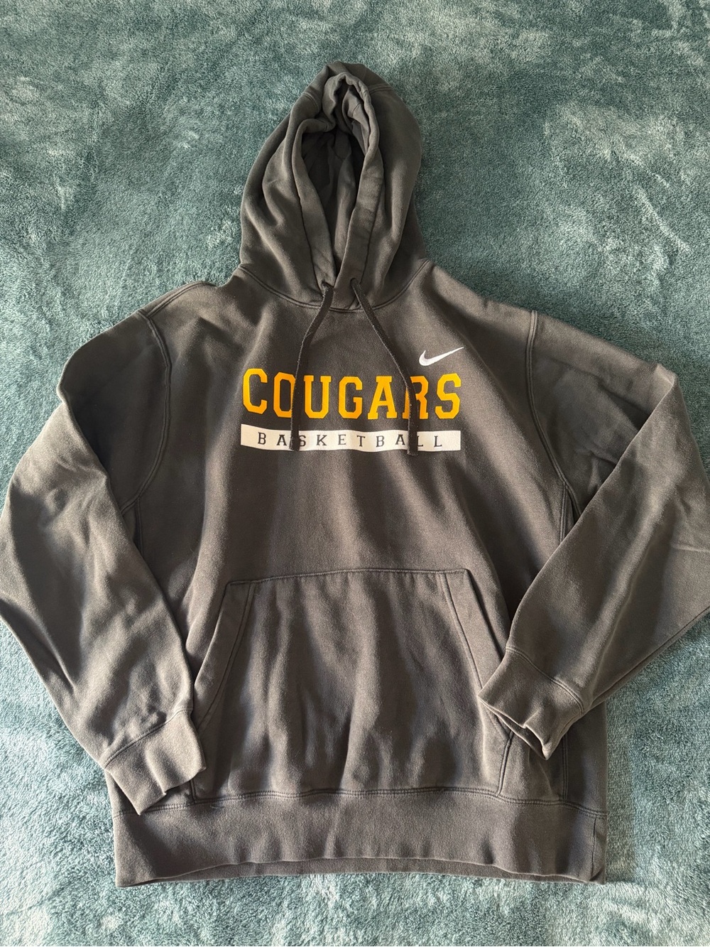 Nike Cougars Basketball Hooded‎ Sweatshirt Gray Men's Medium